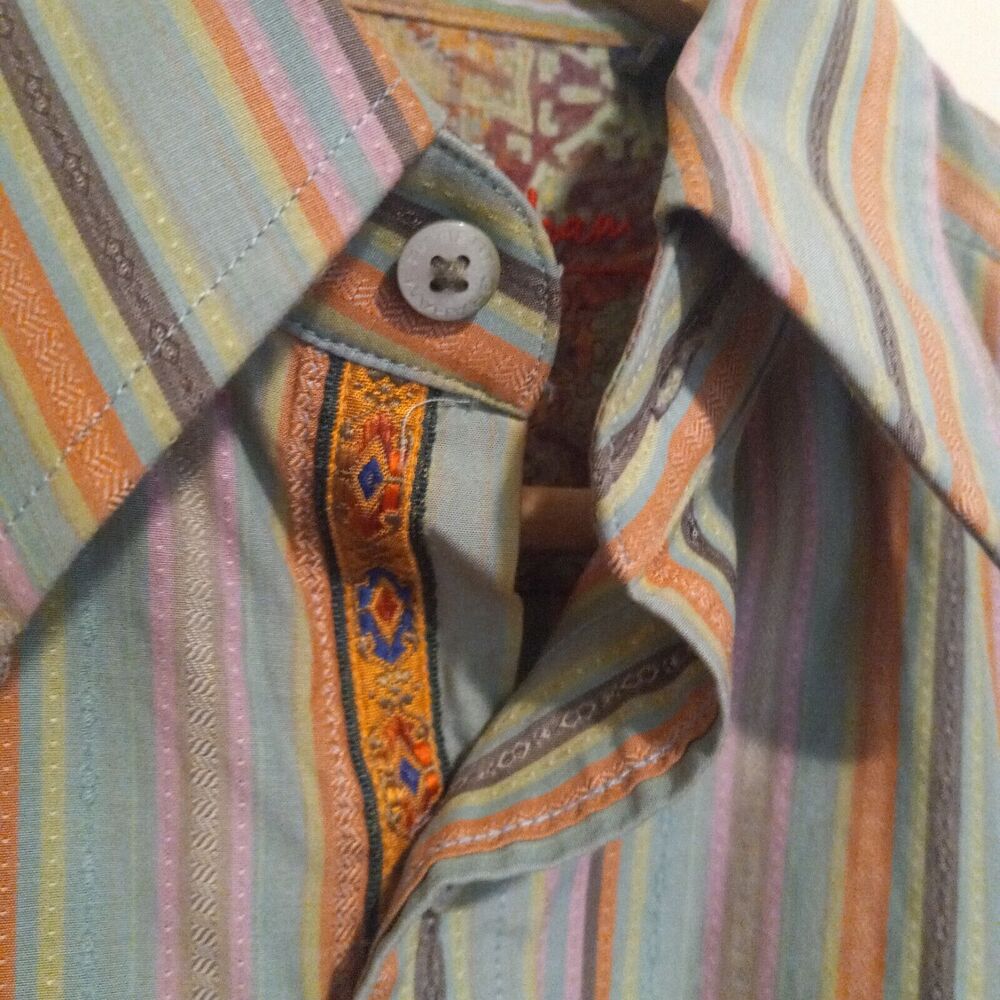 Robert Graham Vertical Stripe Button Up Shirt-Med… - image 6